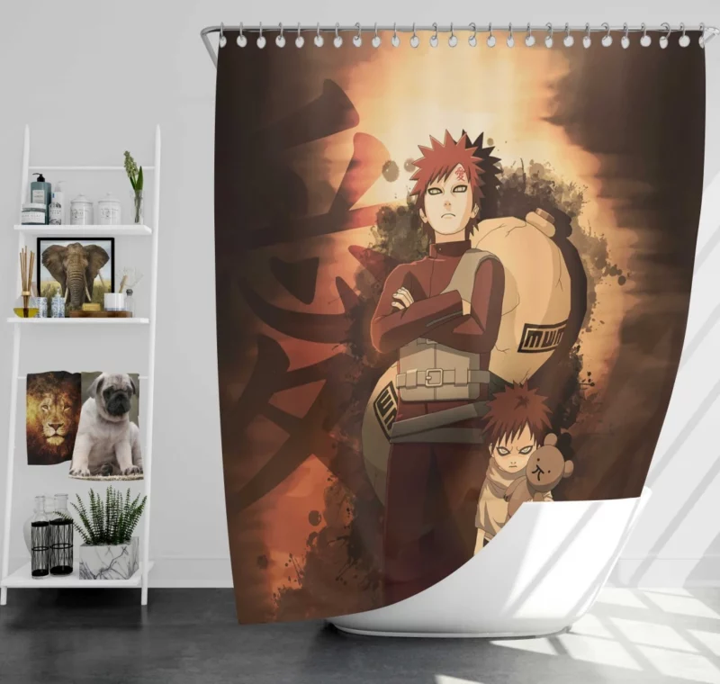 Gaara Resilience Shinobi Legacy Anime Shower Curtain