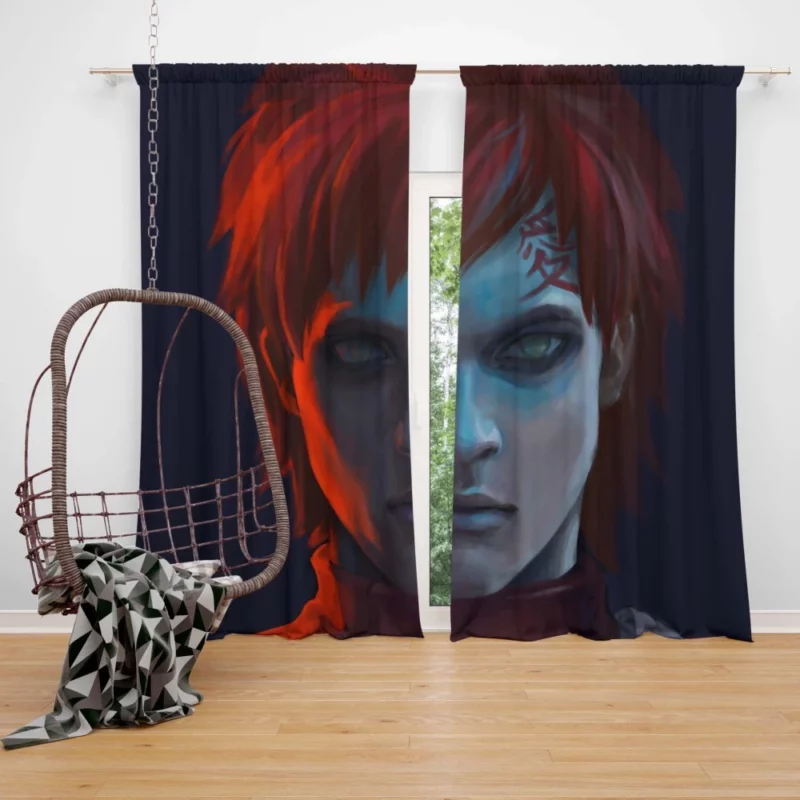 Gaara Sand Shinobi Saga Anime Curtain