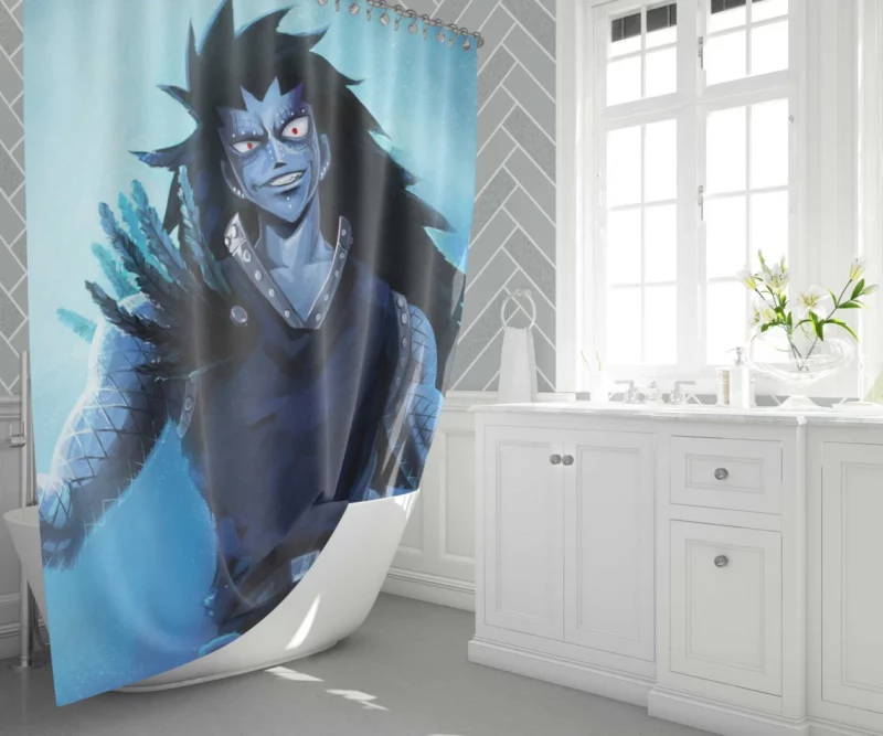 Gajeel Redfox Dragon Slayer Might Anime Shower Curtain 1