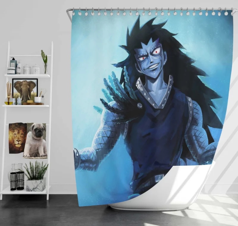 Gajeel Redfox Dragon Slayer Might Anime Shower Curtain