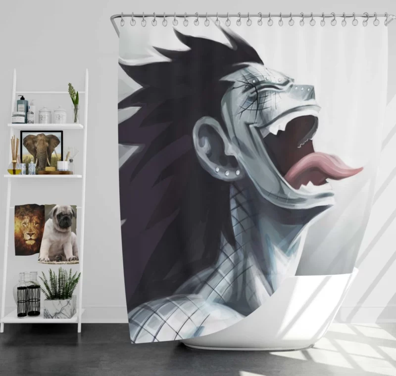 Gajeel Redfox Unbreakable Resolve Anime Shower Curtain