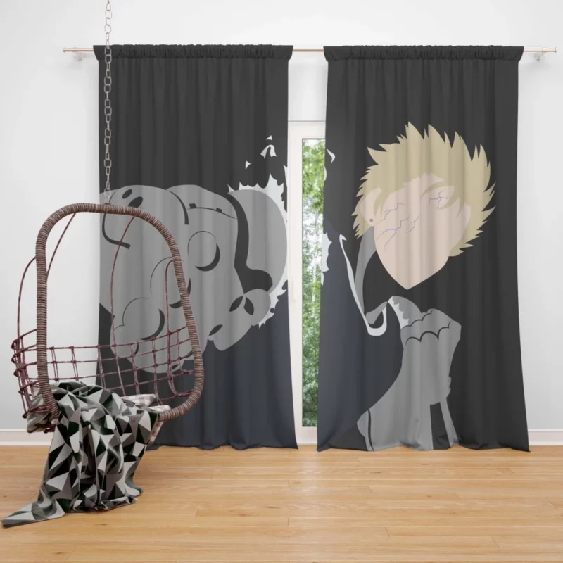 Genos One-Punch Man Battle Machine Anime Curtain