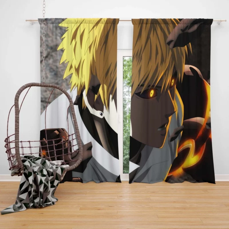 Genos One-Punch Man Cyborg Hero Anime Curtain