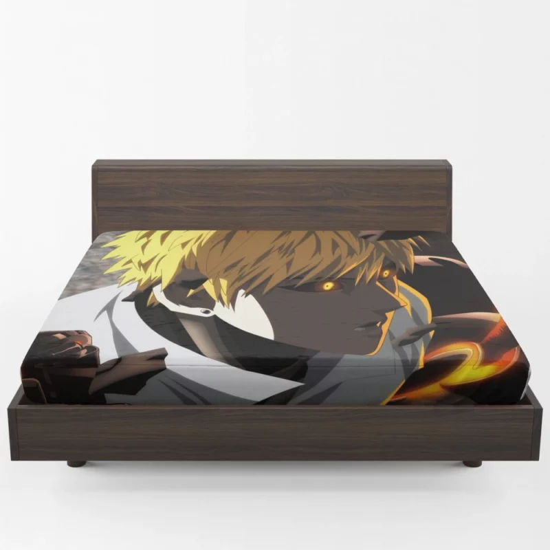 Genos One-Punch Man Cyborg Hero Anime Fitted Sheet 1