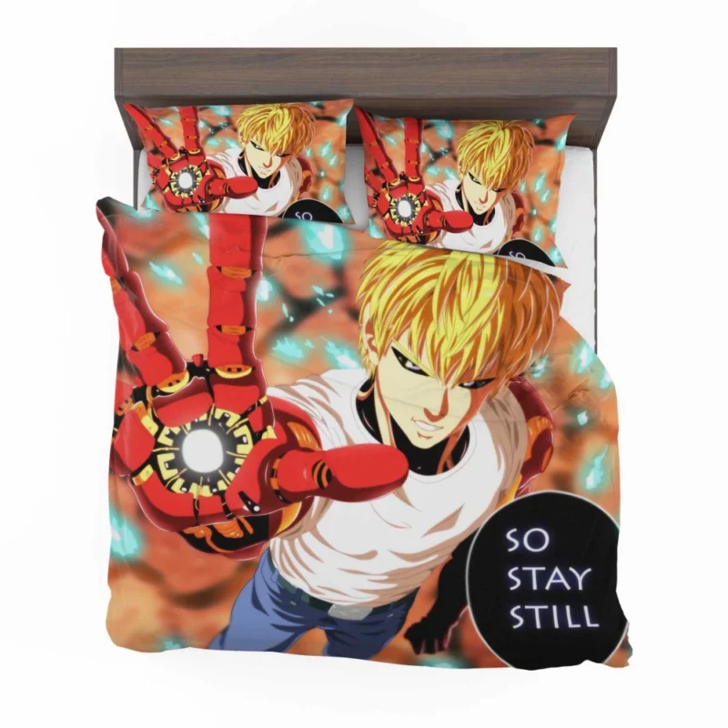 Genos One-Punch Man Fiery Resolve Anime Bedding Set 1