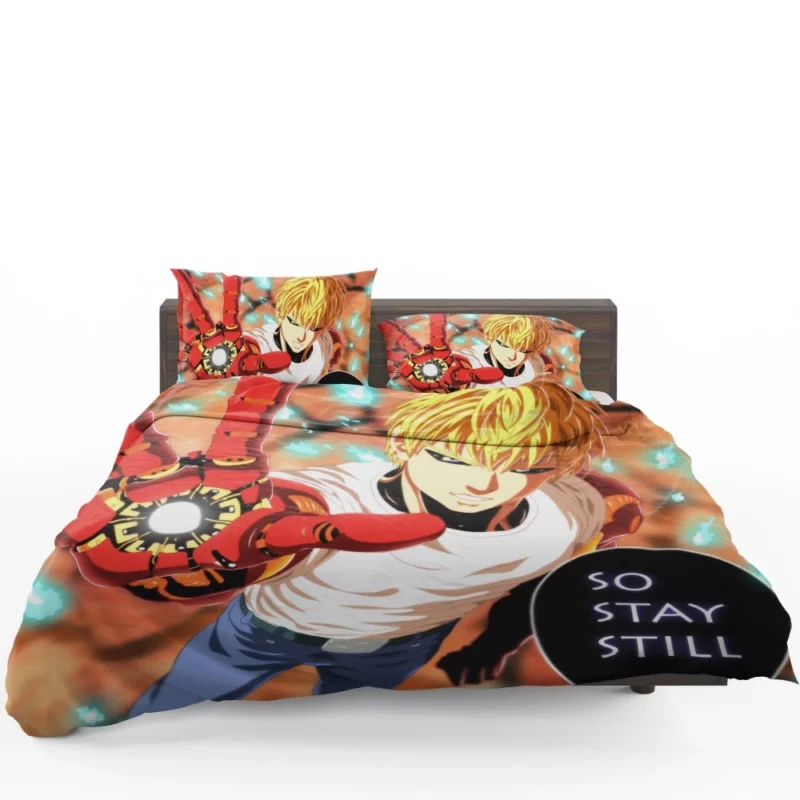 Genos One-Punch Man Fiery Resolve Anime Bedding Set