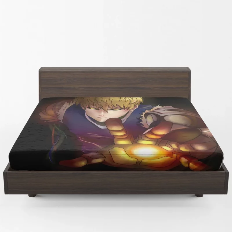 Genos One-Punch Man Relentless Cyborg Anime Fitted Sheet 1