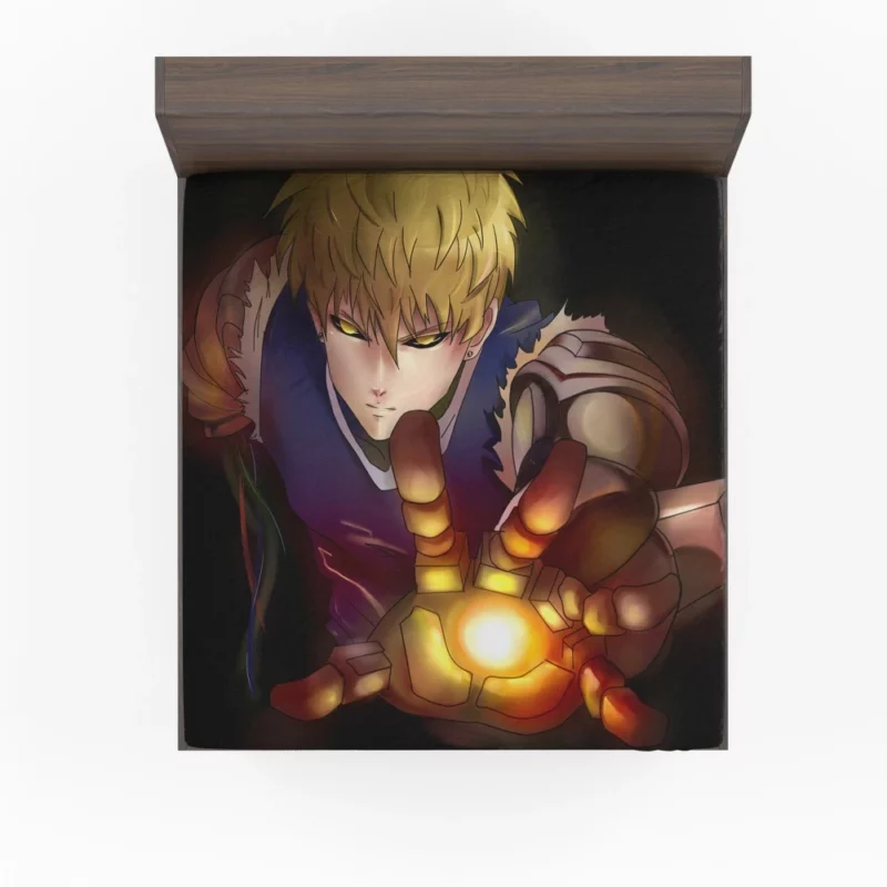 Genos One-Punch Man Relentless Cyborg Anime Fitted Sheet