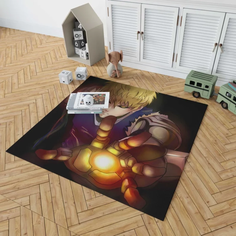 Genos One-Punch Man Relentless Cyborg Anime Rug 1