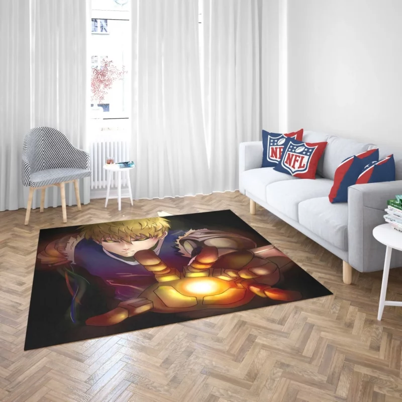 Genos One-Punch Man Relentless Cyborg Anime Rug 2