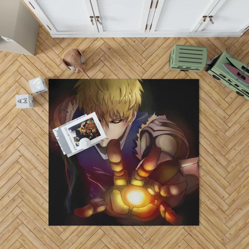 Genos One-Punch Man Relentless Cyborg Anime Rug