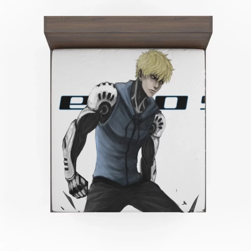 Genos One-Punch Man Resolute Fighter Anime Fitted Sheet