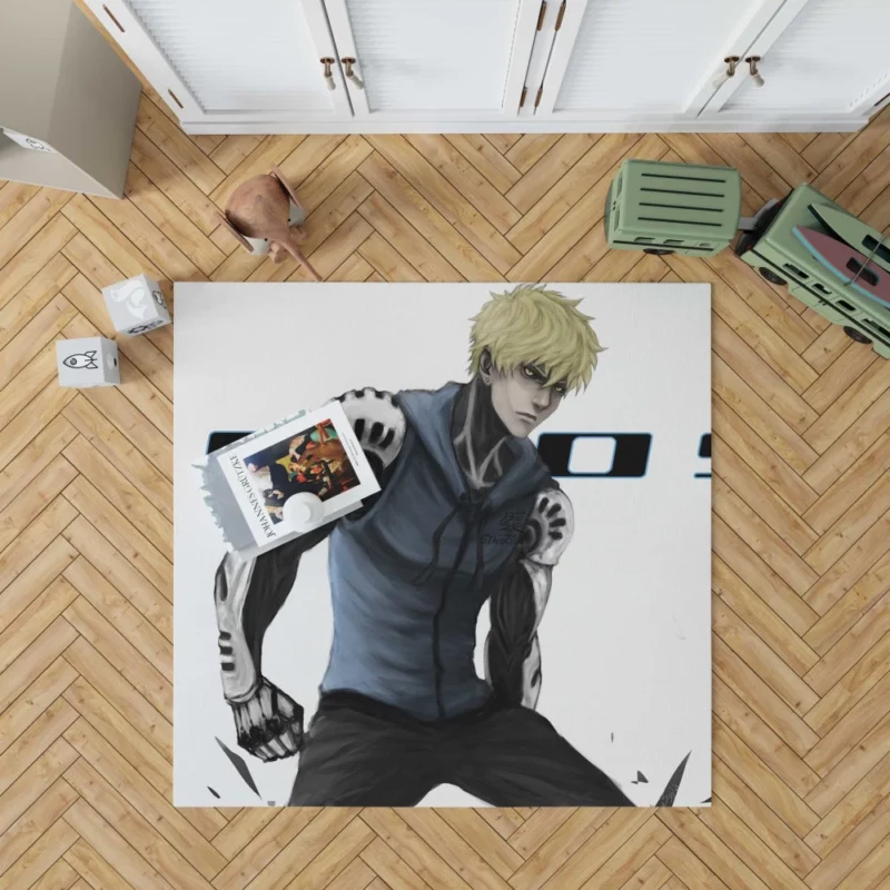 Genos One-Punch Man Resolute Fighter Anime Rug