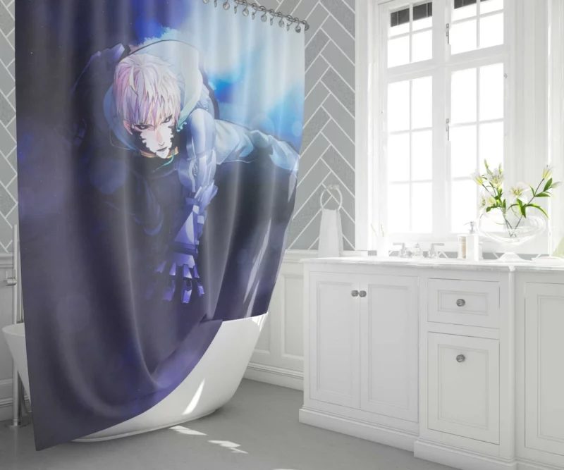 Genos One-Punch Man Robotic Guardian Anime Shower Curtain 1