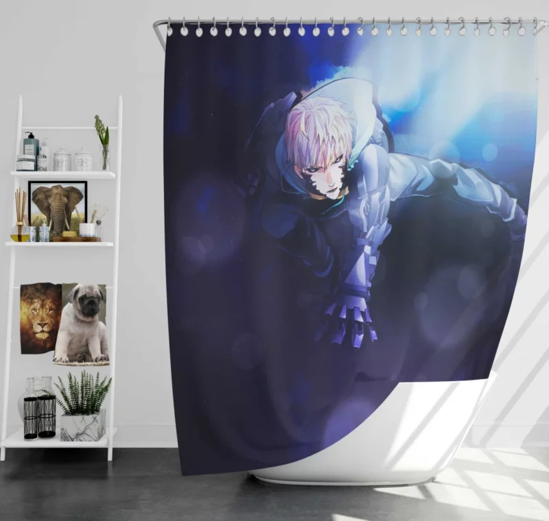 Genos One-Punch Man Robotic Guardian Anime Shower Curtain