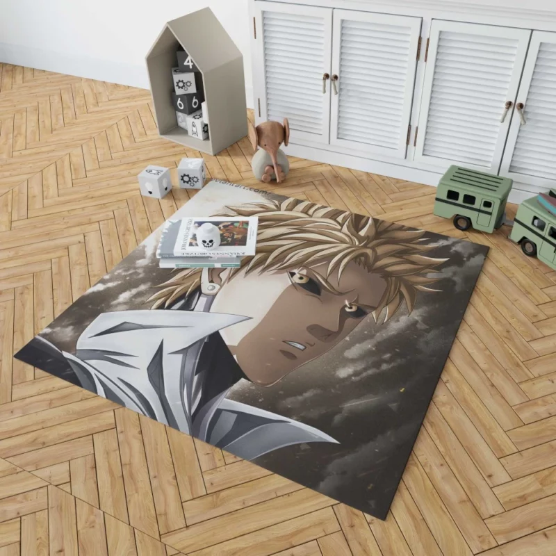 Genos One-Punch Man Unyielding Spirit Anime Rug 1