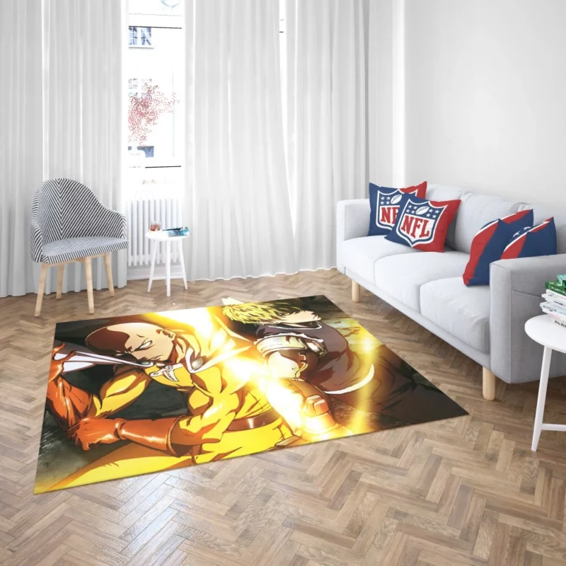 Genos and Saitama Dynamic Duo Anime Rug 2