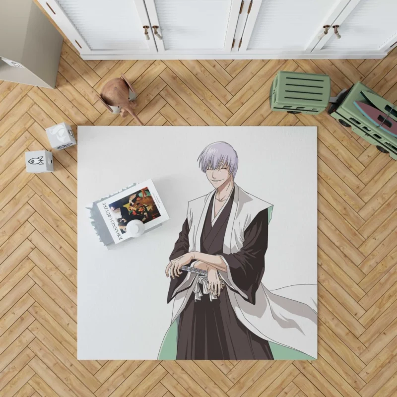 Gin Ichimaru Bleach Crafty Swordsman Anime Rug