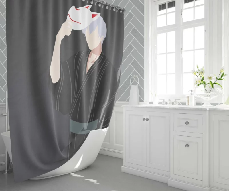 Gin Ichimaru Bleach Deceptive Captain Anime Shower Curtain 1