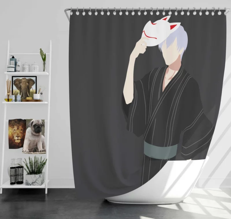 Gin Ichimaru Bleach Deceptive Captain Anime Shower Curtain