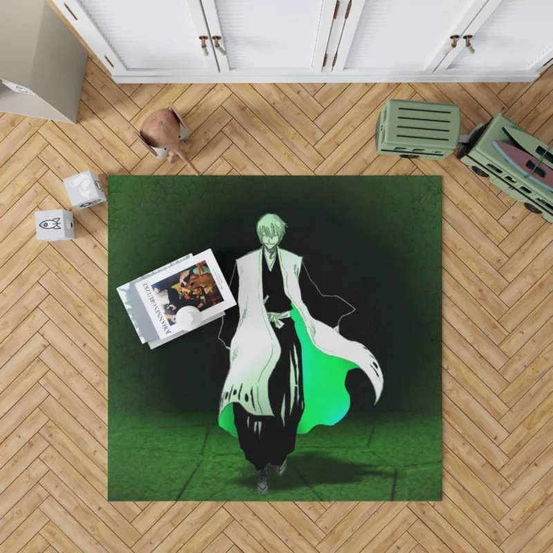 Gin Ichimaru Bleach Silver-Tongued Fox Anime Rug