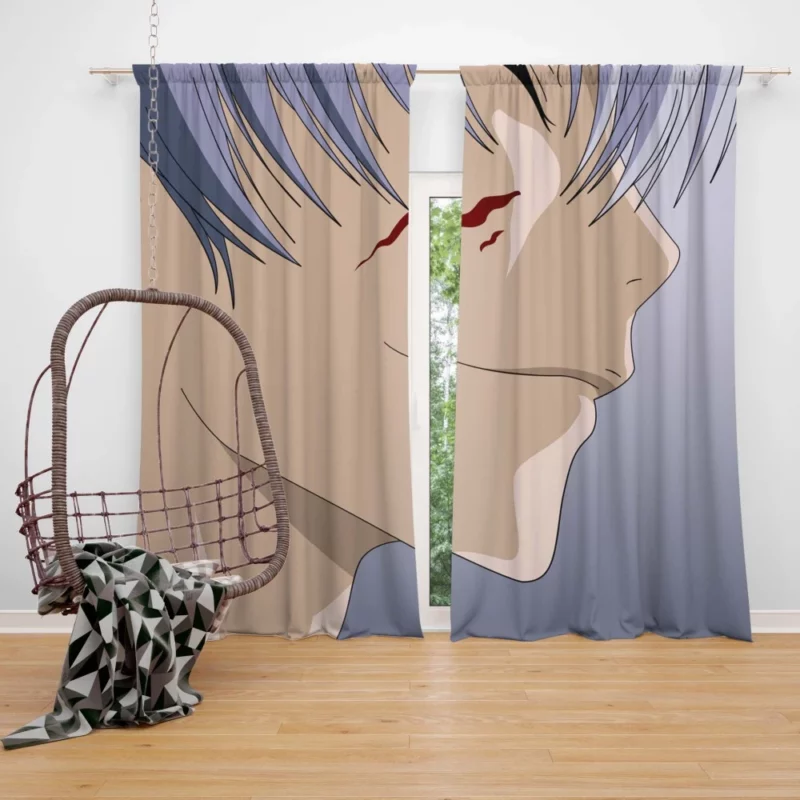 Gin Ichimaru Bleach Smiling Trickster Anime Curtain