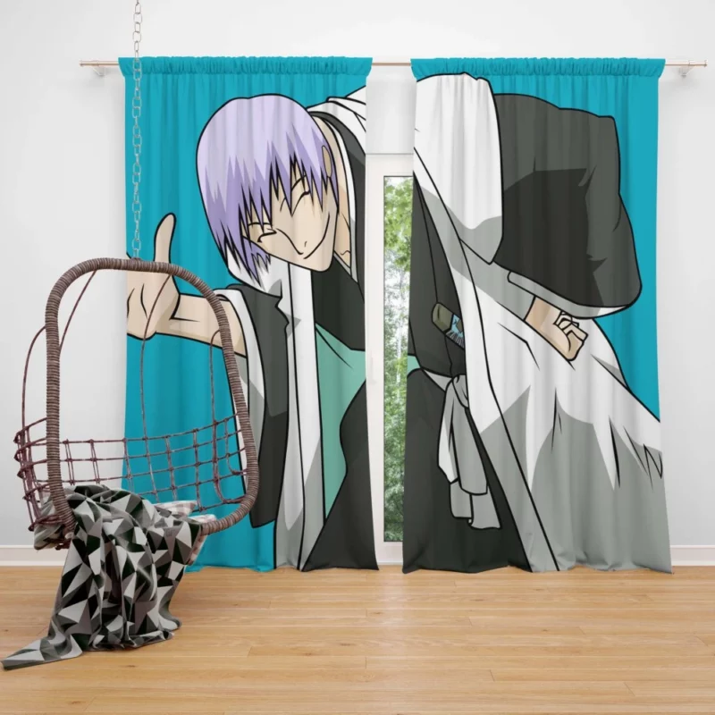 Gin Ichimaru Enigmatic Soul Reaper Anime Curtain