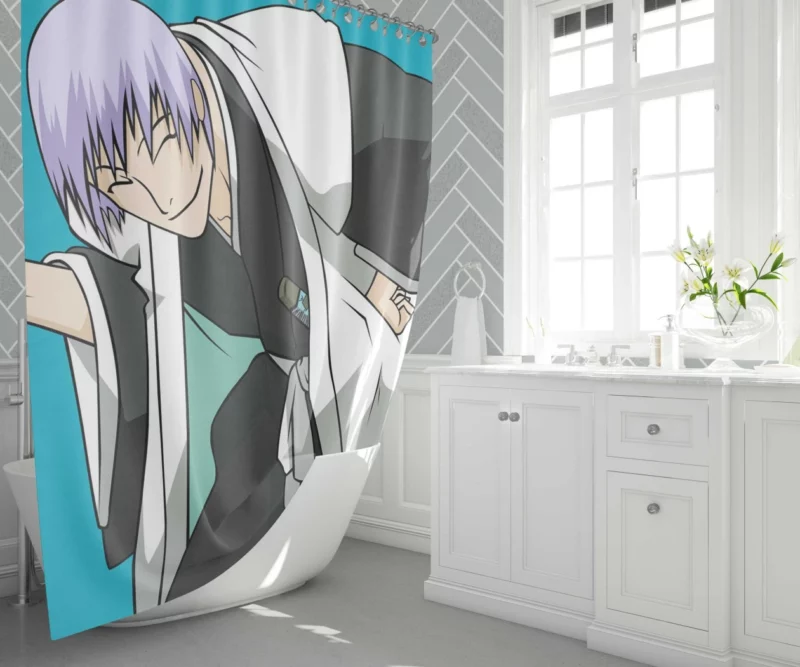 Gin Ichimaru Enigmatic Soul Reaper Anime Shower Curtain 1