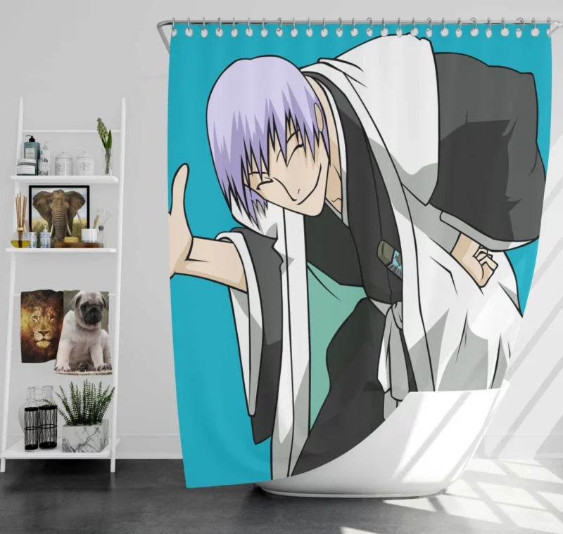 Gin Ichimaru Enigmatic Soul Reaper Anime Shower Curtain