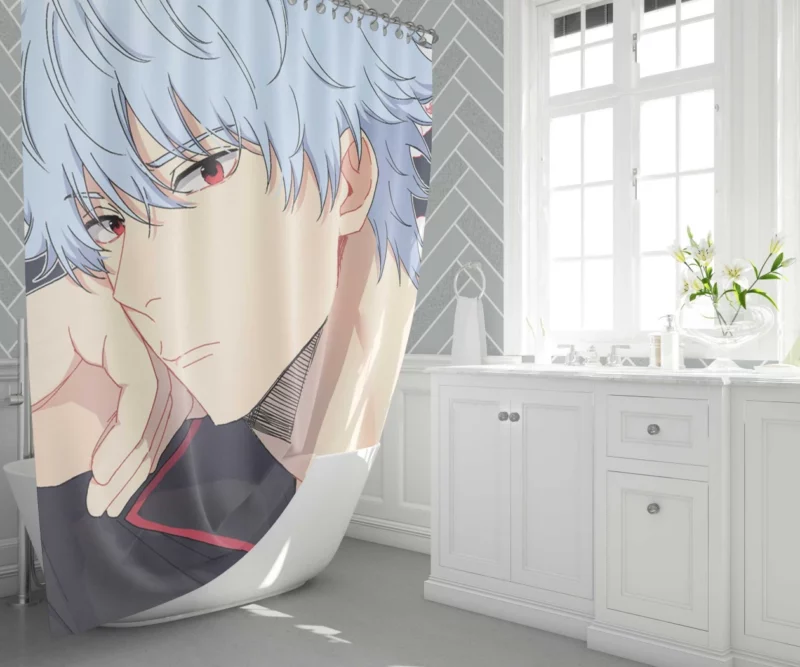 Gintoki Adventures in Gintama Anime Shower Curtain 1