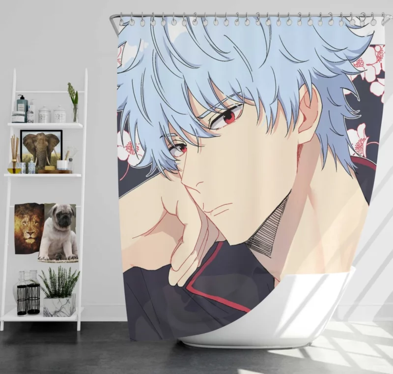 Gintoki Adventures in Gintama Anime Shower Curtain