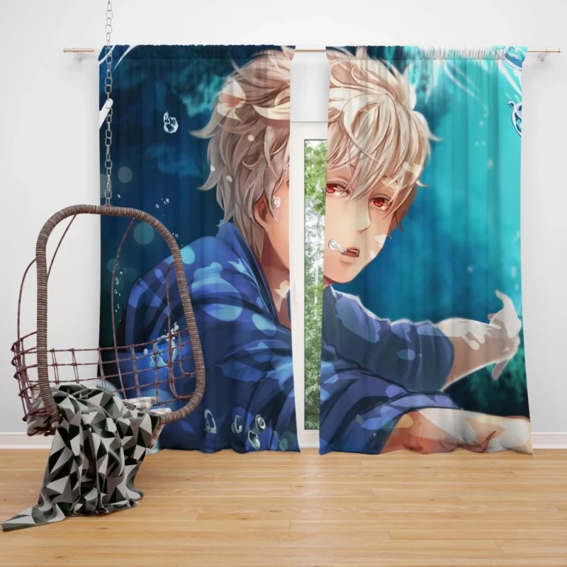 Gintoki Bubble-Blowing Adventure Anime Curtain