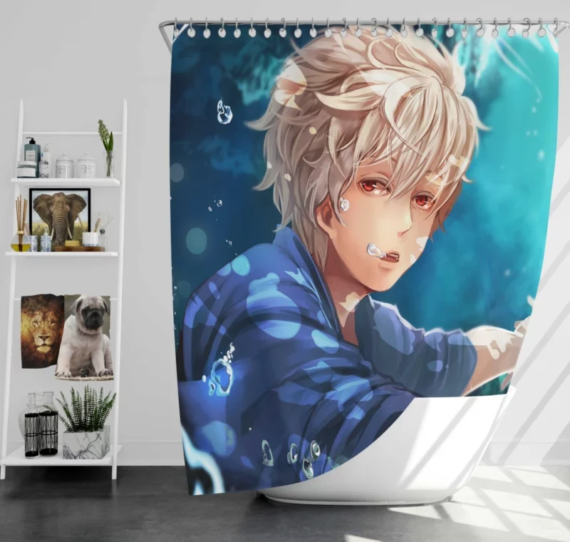 Gintoki Bubble-Blowing Adventure Anime Shower Curtain