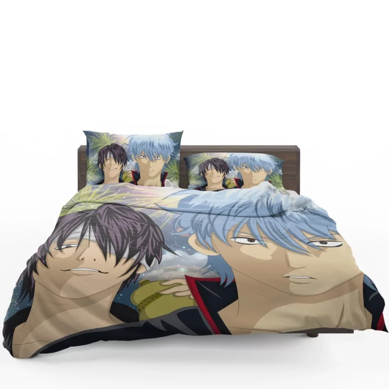 Gintoki Clash with Shinsuke Takasugi Anime Bedding Set