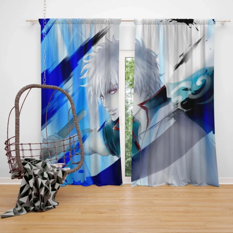 Gintoki Journey in Feudal Japan Anime Curtain