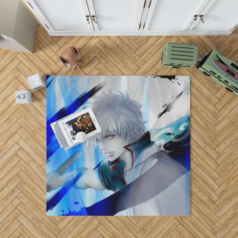 Gintoki Journey in Feudal Japan Anime Rug