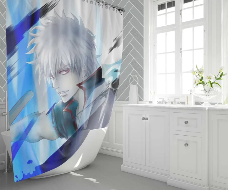 Gintoki Journey in Feudal Japan Anime Shower Curtain 1