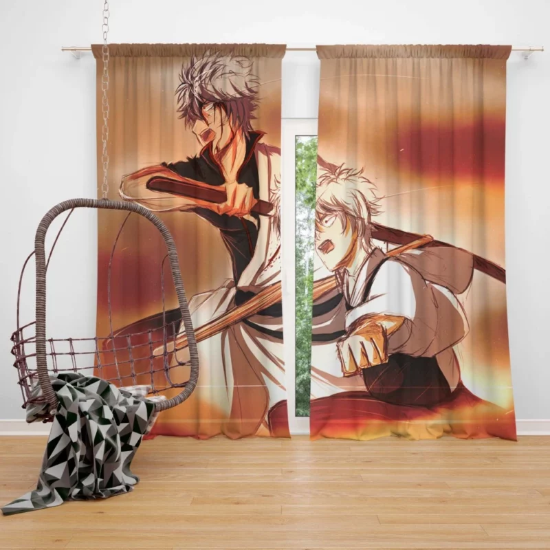 Gintoki Laughter and Drama Anime Curtain