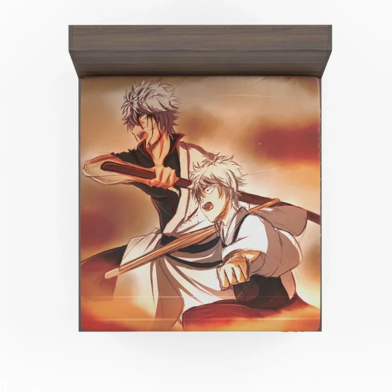 Gintoki Laughter and Drama Anime Fitted Sheet