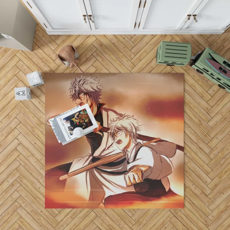 Gintoki Laughter and Drama Anime Rug