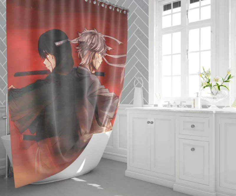 Gintoki and Katsura Legendary Duo Anime Shower Curtain 1