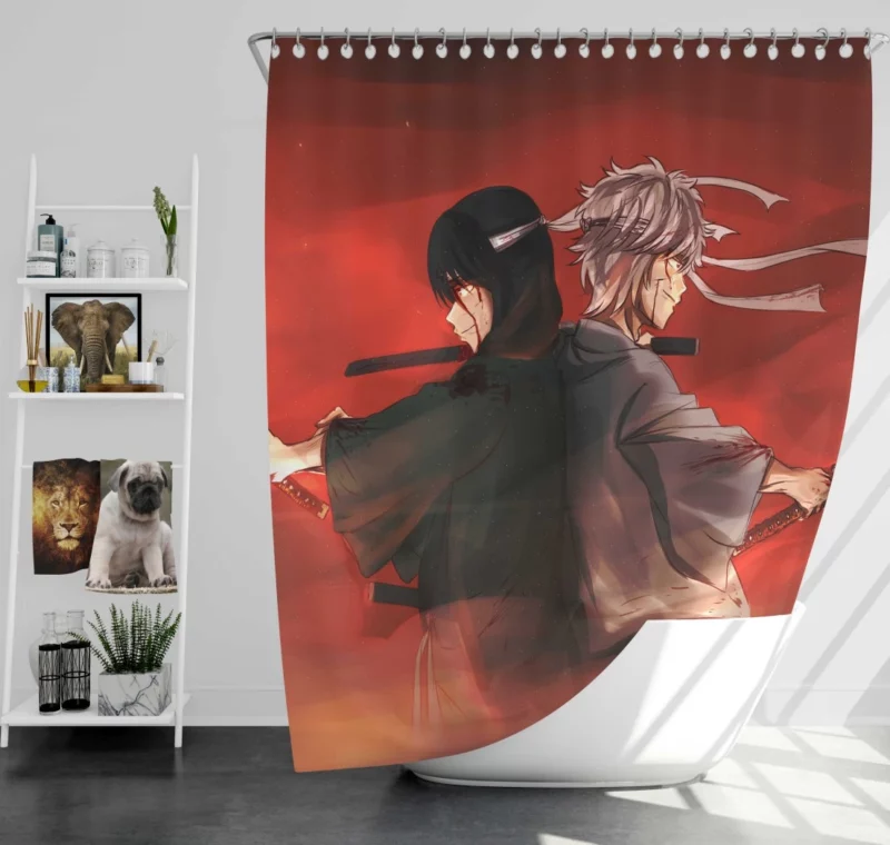 Gintoki and Katsura Legendary Duo Anime Shower Curtain