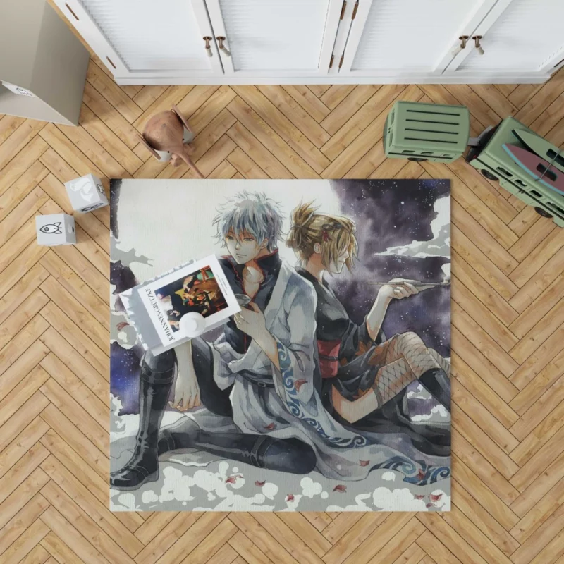 Gintoki and Tsukuyo Odd Duo Anime Rug