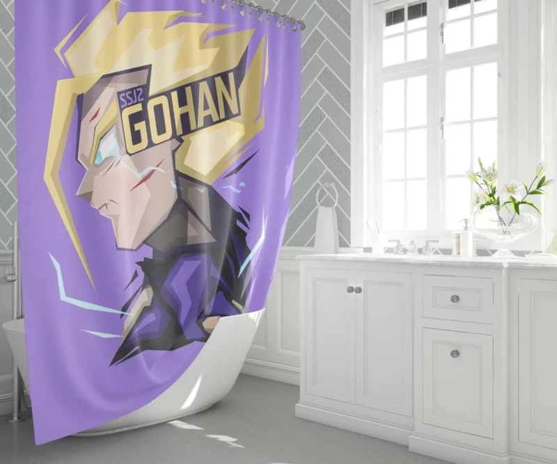 Gohan Dragon Ball Legacy Anime Shower Curtain 1