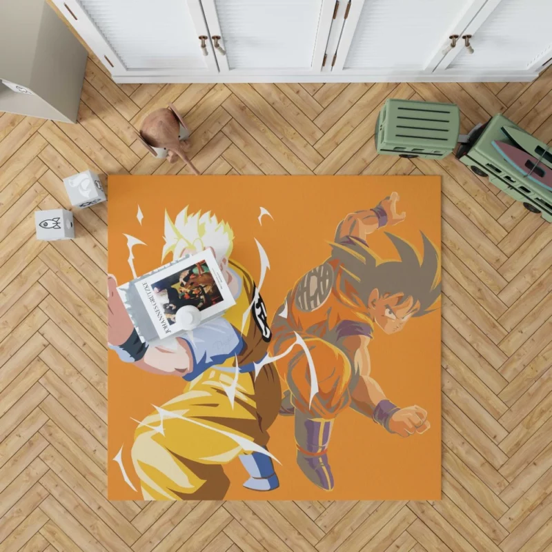 Gohan & Goku Bond Unbreakable Connection Anime Rug