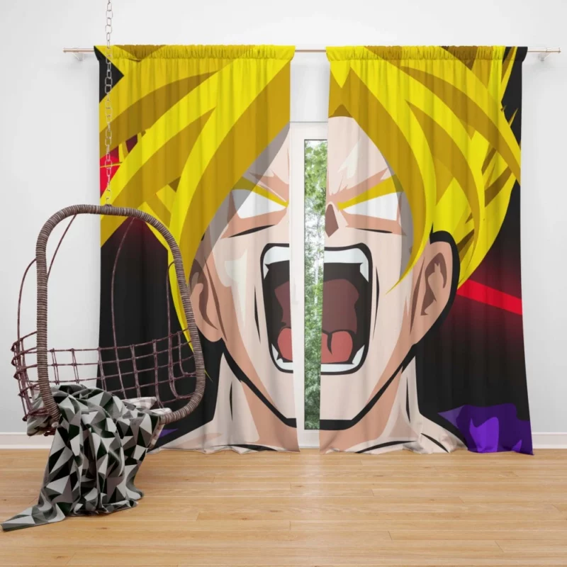 Gohan SSJ Formidable Saiyan Power Anime Curtain