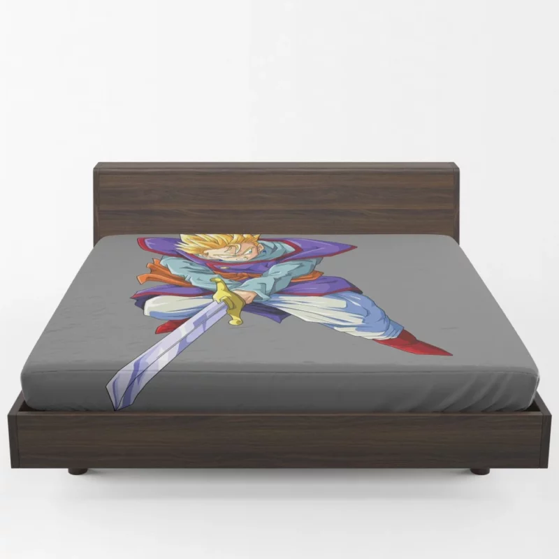 Gohan SSJ with Sword Warrior Strength Anime Fitted Sheet 1