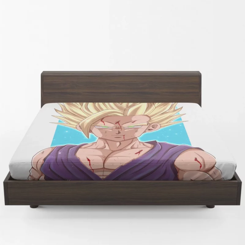Gohan SSJ2 Epic Transformation Anime Fitted Sheet 1