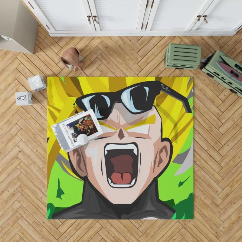 Gohan SSJ2 Power Unleashed Anime Rug