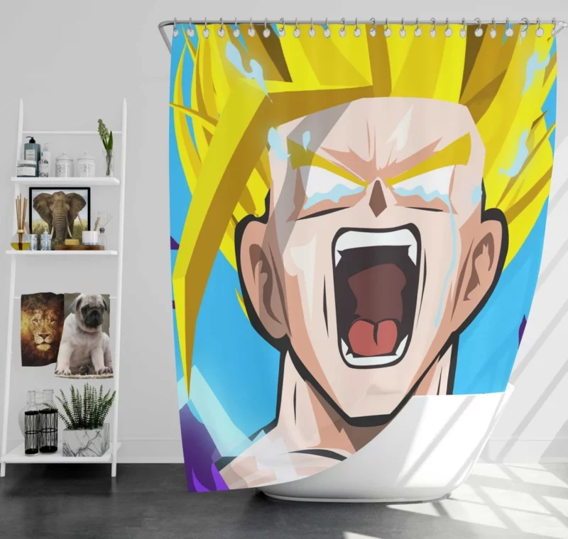 Gohan SSJ2 Ultimate Transformation Anime Shower Curtain